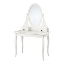 Makiyaj masası IKEA Hemnes, ağ, 100x50x159 sm