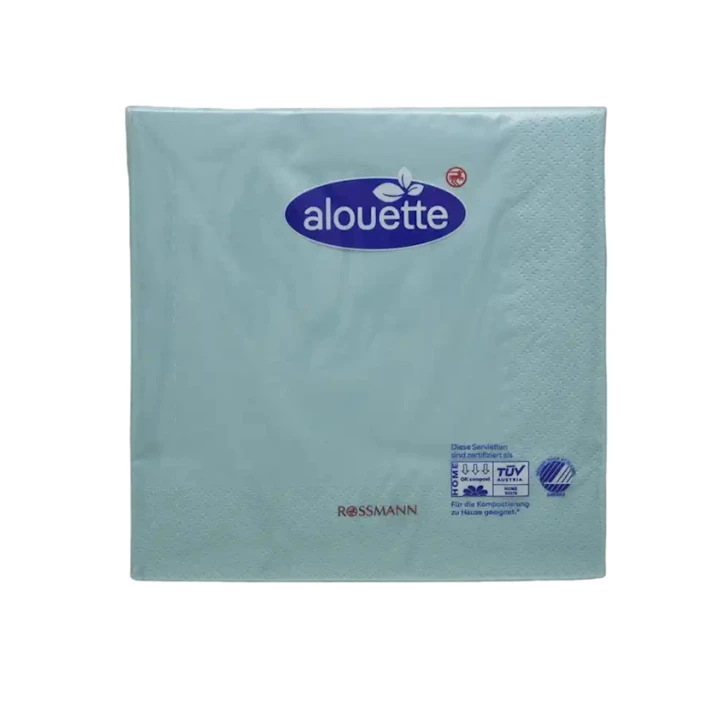 Сервировочные салфетки Alouette, голубые, 33х33 см, 30 шт