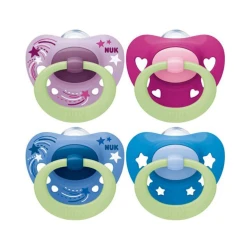 Набор пустышек Nuk Signature Night, 0-6 месяцев, товар в ассортименте Набор пустышек Nuk Signature Night, 0-6 месяцев, товар в ассортименте