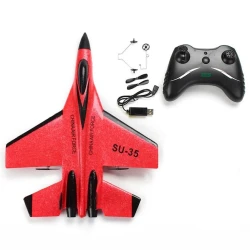 Детский самолет на пульте управления Foam Su-35CF, красный Детский самолет на пульте управления Foam Su-35CF, красный