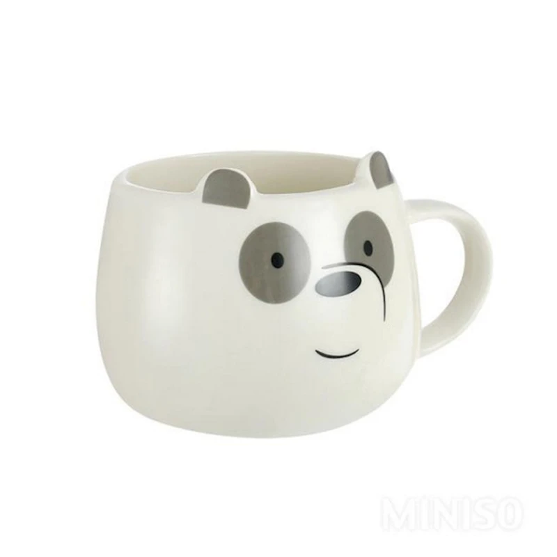 Кружка Miniso We Bare Bears Panda 390 мл, керамика, белый/черный Кружка Miniso We Bare Bears Panda 390 мл, керамика, белый/черный