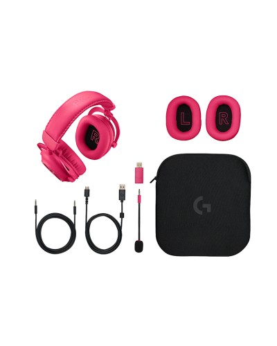 Simsiz qulaqlıqlar Logitech G PRO X 2 Lightspeed Magenta (981-001275)