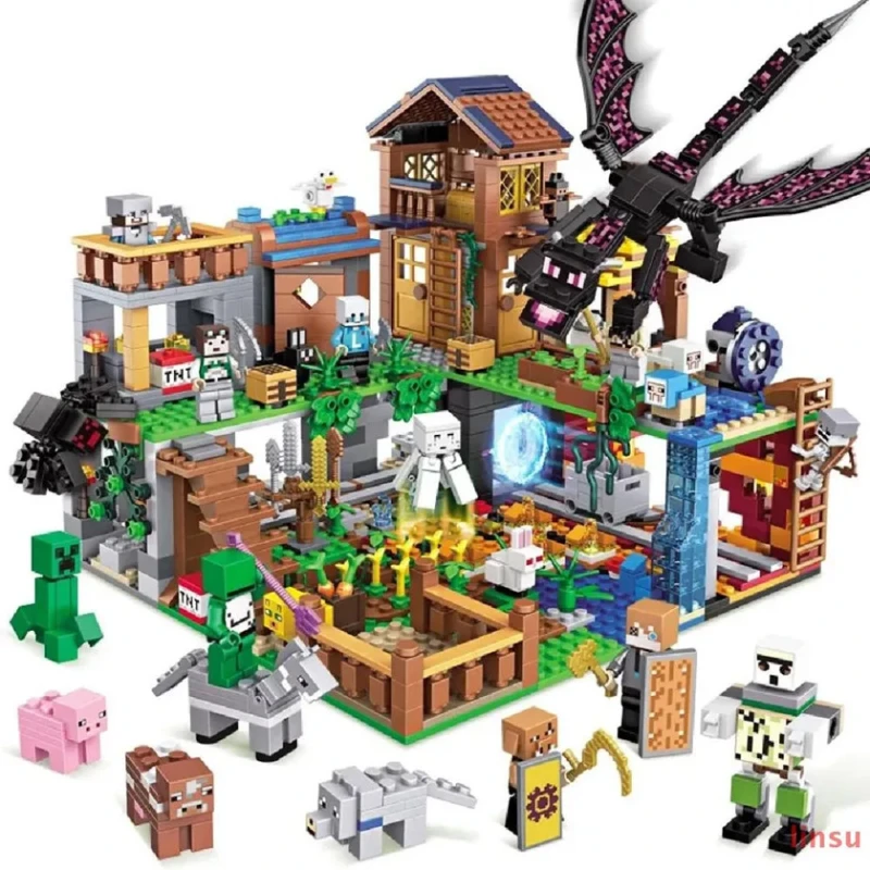 Minecraft Constructor 1460 Parça / Underworld, 10 minifiqur linsu daxildir Minecraft Constructor 1460 Parça / Underworld, 10 minifiqur linsu daxildir