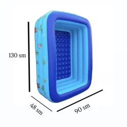 Şişmə hovuz, mavi/göy, 130x90x48 sm