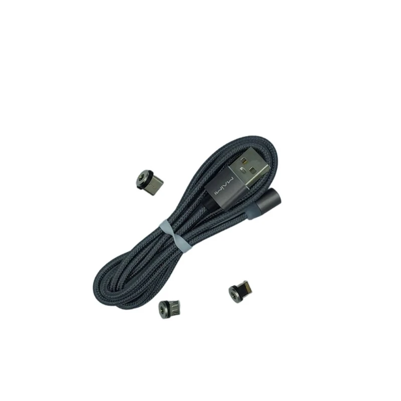 USB kabel Maimi X30 Magnetic 3 in 1 Micro USB + Lightning + Type-C Black