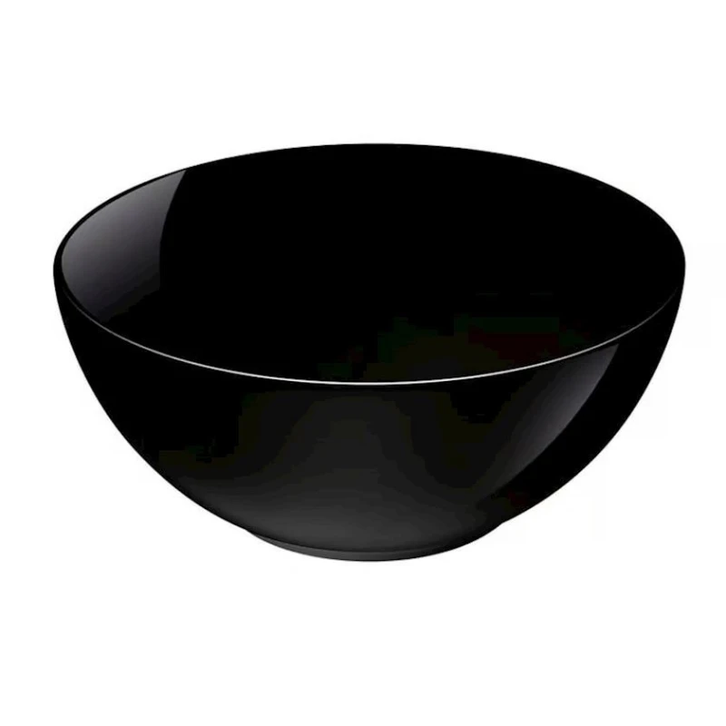 Salat qabı Porcelaire SF-225, dairəvi, opal şüşə, qara, 18 sm