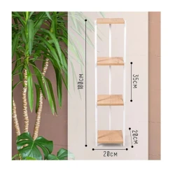 Stellaj 3563_LoftPodtvWhite, 20x20x100 sm, LDSP, ağ Stellaj 3563_LoftPodtvWhite, 20x20x100 sm, LDSP, ağ