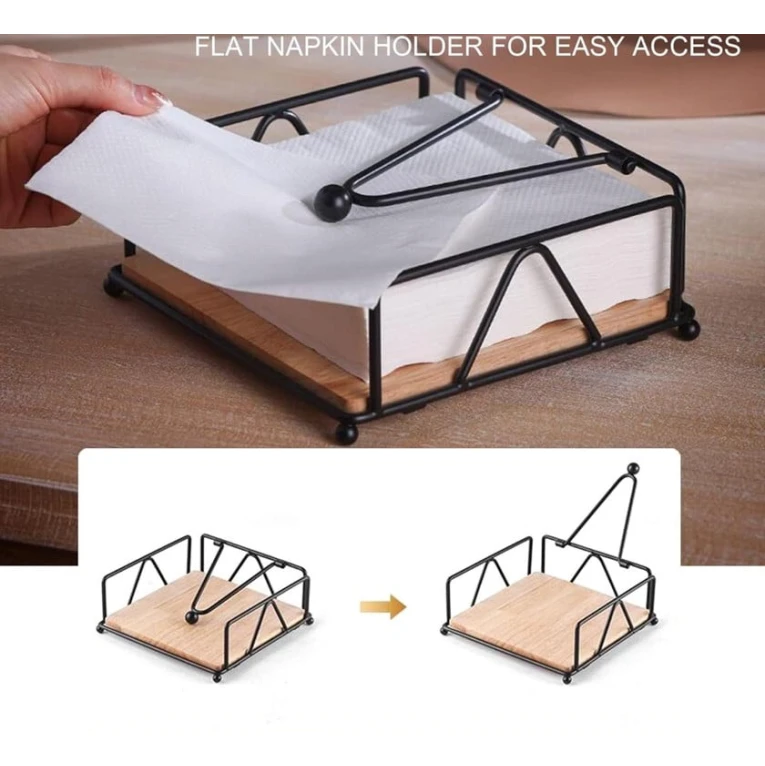 Salfet qabı Plateon0027 taxta altlıqlı