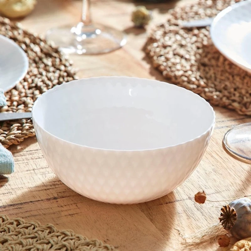 Salat qabı Luminarc Pampille Blanco, 13 sm, opal şüşə, ağ