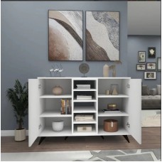 Комод Ev Plus Leander, ЛДСП, 120x45x87 см, белый
