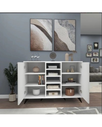Комод Ev Plus Leander, ЛДСП, 120x45x87 см, белый