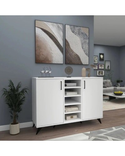 Комод Ev Plus Leander, ЛДСП, 120x45x87 см, белый
