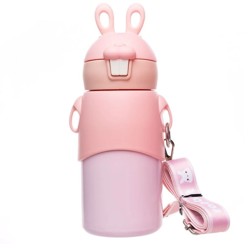 Uşaq termosu Hello Rabbit, 500 ml, çəhrayı