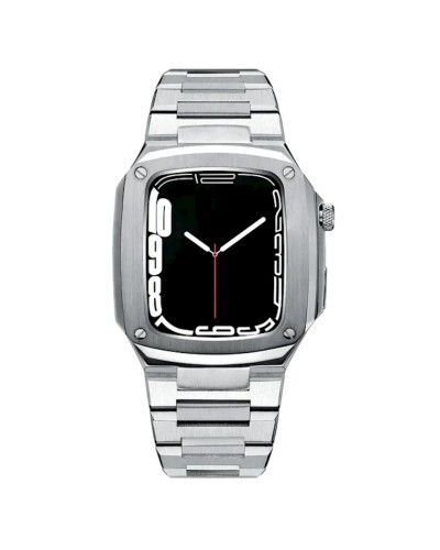 Qayış və çexol Greatcase SW623 Apple Watch 45mm üçün Silver