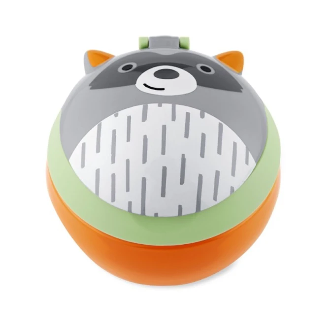 Контейнер для перекусов Zoo Енот, серый, 1+ год