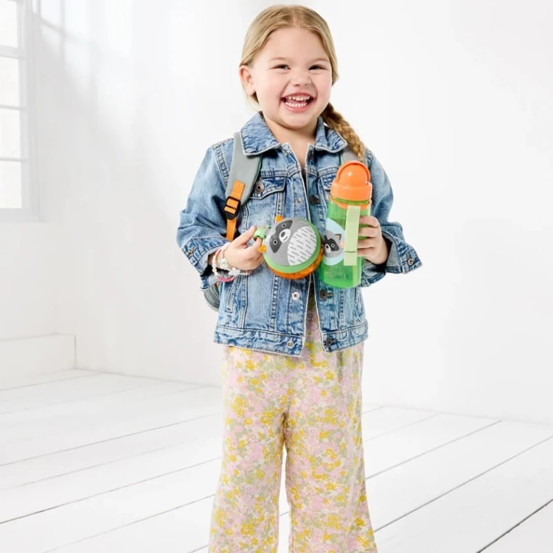 Контейнер для перекусов Zoo Енот, серый, 1+ год