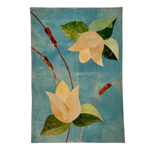 Əl işi kilim Natural Halı ELX10, 119x174 sm, pambıq, çiçəklərlə/mavi