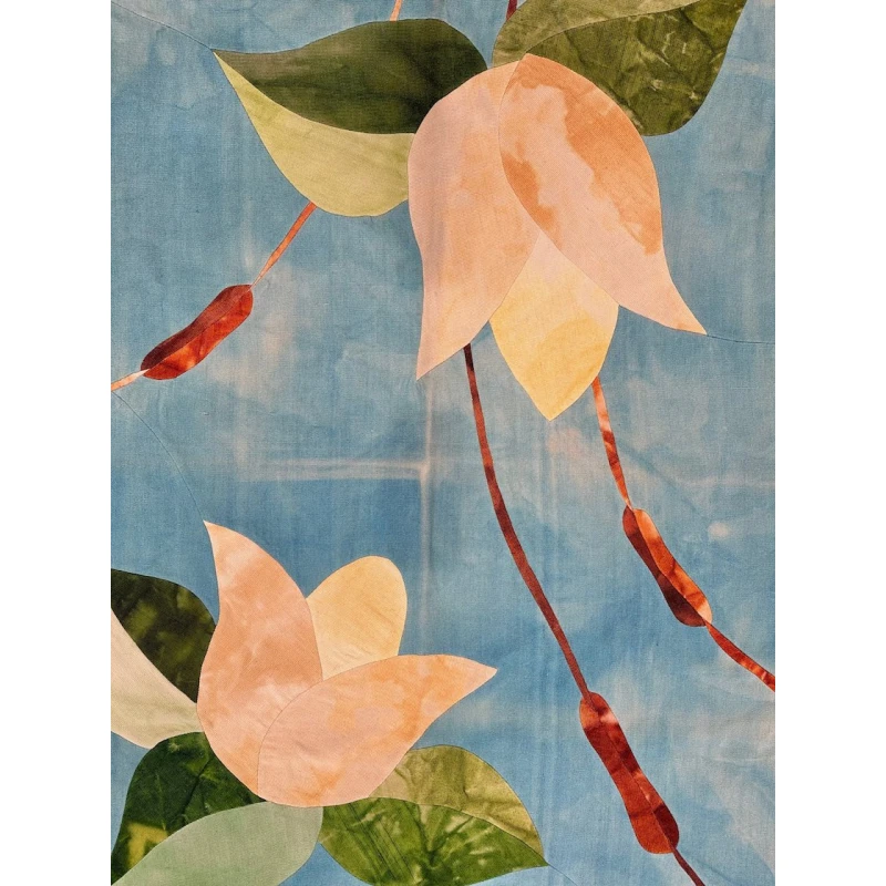 Килим ручного производства Natural halı ELX10, 119x174 см, хлопок, с цветами/голубой Килим ручного производства Natural halı ELX10, 119x174 см, хлопок, с цветами/голубой