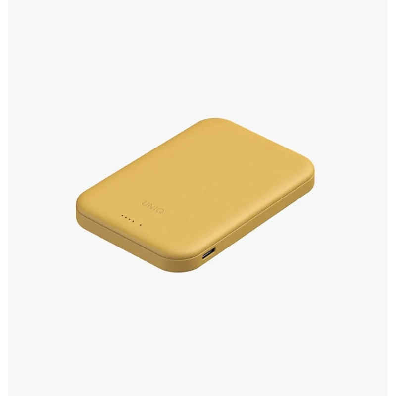 Внешний аккумулятор Uniq Lexa 5000 мАч Premium Leatherette Magnetic Gold - 8886463692776