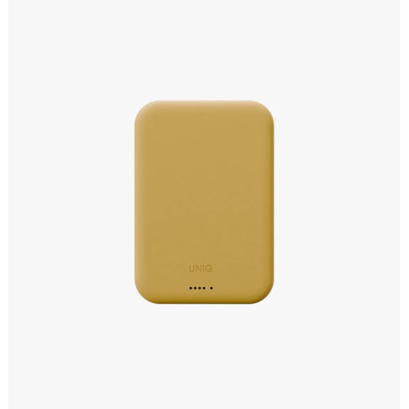 Внешний аккумулятор Uniq Lexa 5000 мАч Premium Leatherette Magnetic Gold - 8886463692776