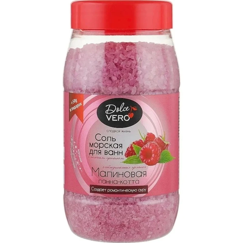 Соль для ванны Dolce Vero Малиновая панна-кота 550 г Соль для ванны Dolce Vero Малиновая панна-кота 550 г
