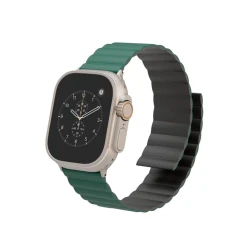 Qayış Levelo Cosmo Apple Watch 49/45/44/42 mm üçün Black/Green