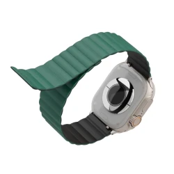 Qayış Levelo Cosmo Apple Watch 49/45/44/42 mm üçün Black/Green
