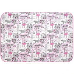 Детский наматрасник Roxy Kids Zoo R-0076, белый/розовый, 100x70 см Детский наматрасник Roxy Kids Zoo R-0076, белый/розовый, 100x70 см