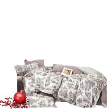 Yataq dəsti Narlı 000938, yorğan üzü 200x220 sm, mələfə 240x260 sm, 2 yastıq üzü 50x70 sm, ikinəfərlik, pambıq/satin, rəngbərəng