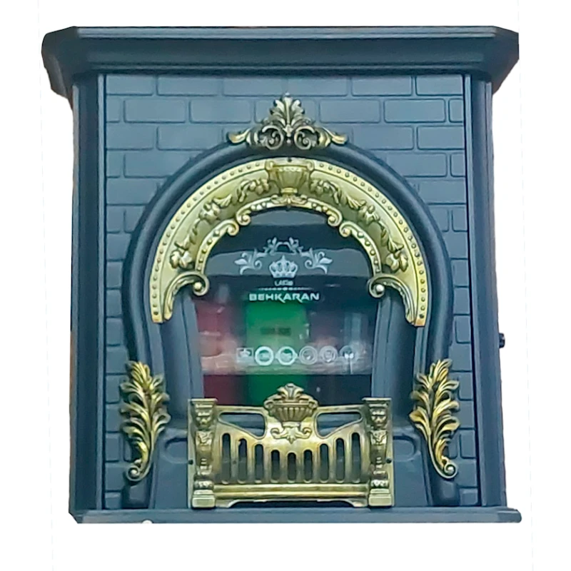 Печь-камин Behkaran Ks0172, металл/бронза, черный/золотистый, 80x80x33 см Печь-камин Behkaran Ks0172, металл/бронза, черный/золотистый, 80x80x33 см