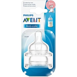 Насадка соски для бутылочек Philips Avent Anti-colic, для густых смесей, 3+ месяцев, 2 шт