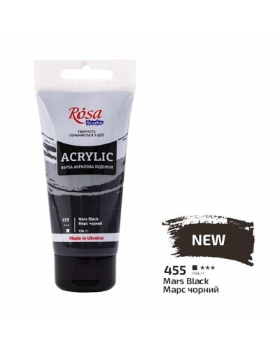 Akril boya Rosa Studio 455 Mars Black, 75 ml