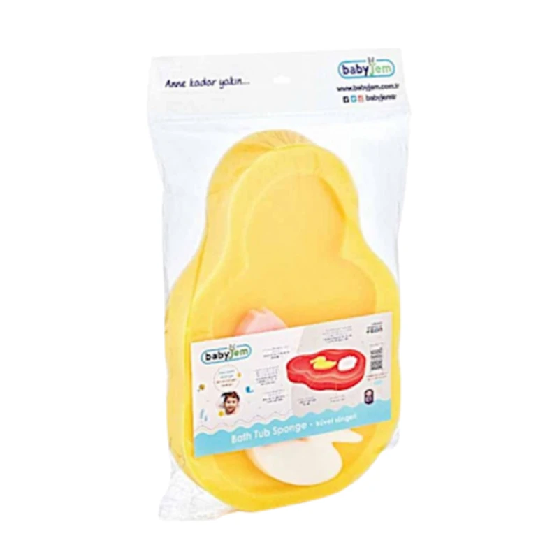 Детская губка для купания BabyJem, желтая Детская губка для купания BabyJem, желтая