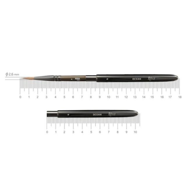 Akvarel üçün fırça Rosa Travel Brush Ocean 168 №4