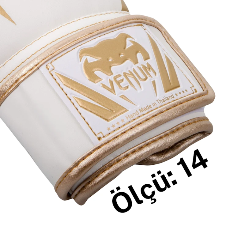 Boks əlcəyi Venum 4002, ağ/qızılı, ölçü 14 Boks əlcəyi Venum 4002, ağ/qızılı, ölçü 14