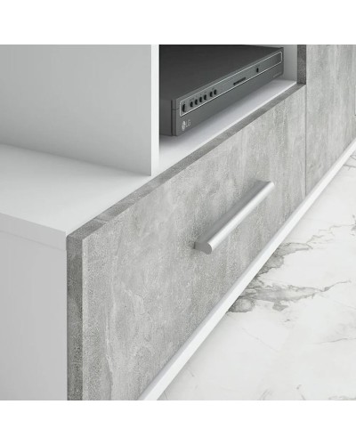 TV üçün tumba, 100x40.3x43.7 sm, LDSP, Boz/Ağ