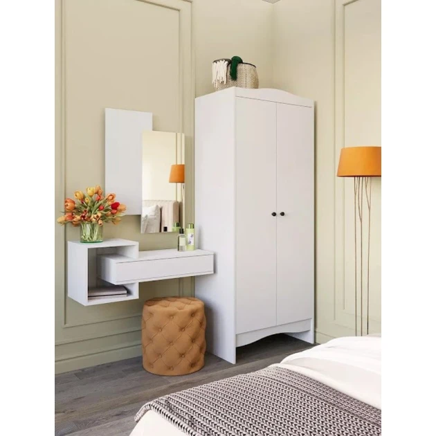 Консоль Art Mebel 38, ламинат, 120x95x35 см, белый