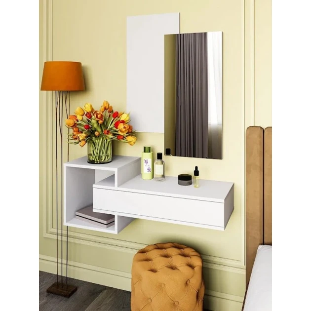 Консоль Art Mebel 38, ламинат, 120x95x35 см, белый