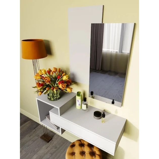 Консоль Art Mebel 38, ламинат, 120x95x35 см, белый