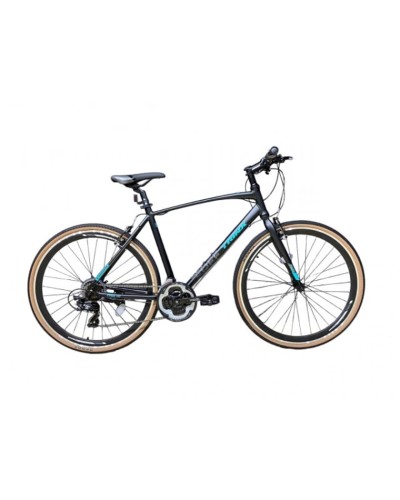 Şəhər velosipedi Trinx FREE 1.0, alüminium çərçivə, bej/göy