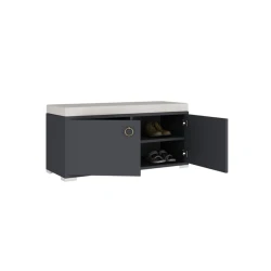 Тумба для обуви Art Mebel 56, ламинат, антрацит, 60х90х35 см