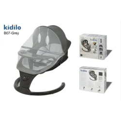 Детское кресло-качалка Kidilo B07 AZR-221 0-2 года, серое