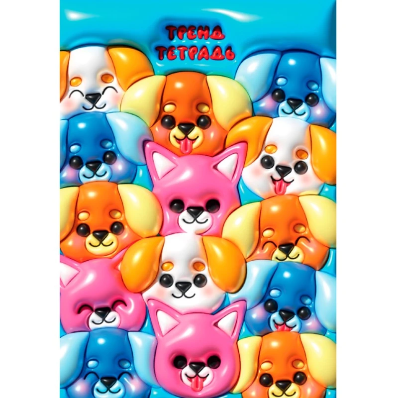 Bloknot Проф-Пресс Тренд Тетрадь Собачки, A5, 40 vərəq Bloknot Проф-Пресс Тренд Тетрадь Собачки, A5, 40 vərəq