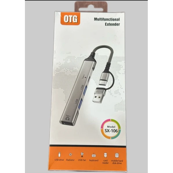 Передатчик OTG SX-106 2 в 1 Порт 4