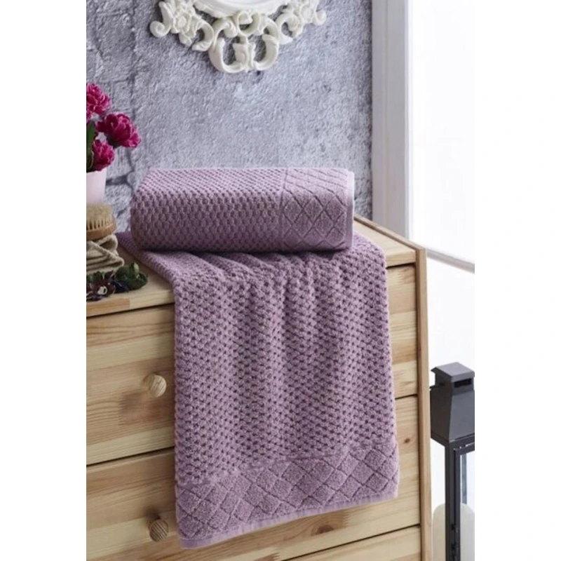 Полотенце банное Giltex Diamond, 70x140 см, хлопок, фиолетовое Полотенце банное Giltex Diamond, 70x140 см, хлопок, фиолетовое