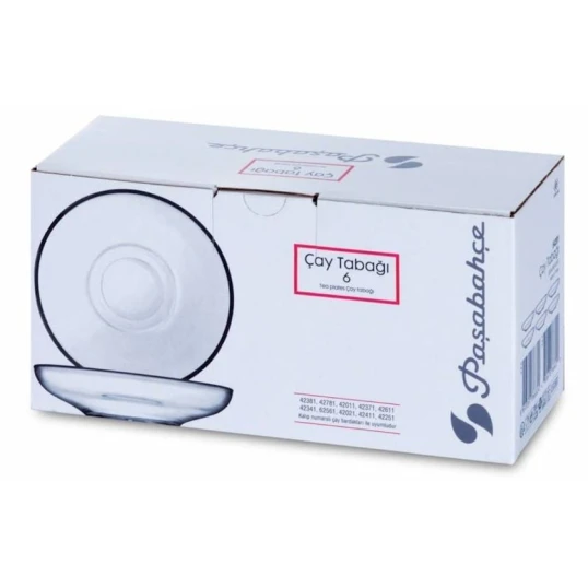 Набор блюдец Pasabahce Saucers 54201, Стекло, Прозрачный, 102х24 мм, 6 шт