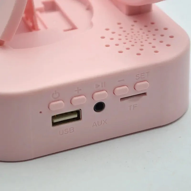 Dekorativ lampa və portativ dinamik 2-1-də Y-568, çəhrayı