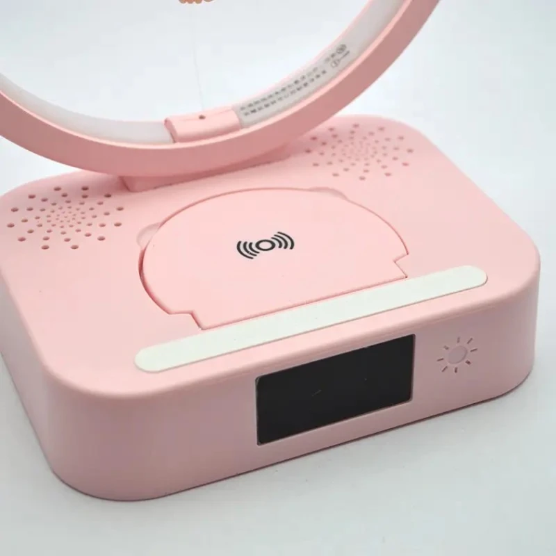 Dekorativ lampa və portativ dinamik 2-1-də Y-568, çəhrayı