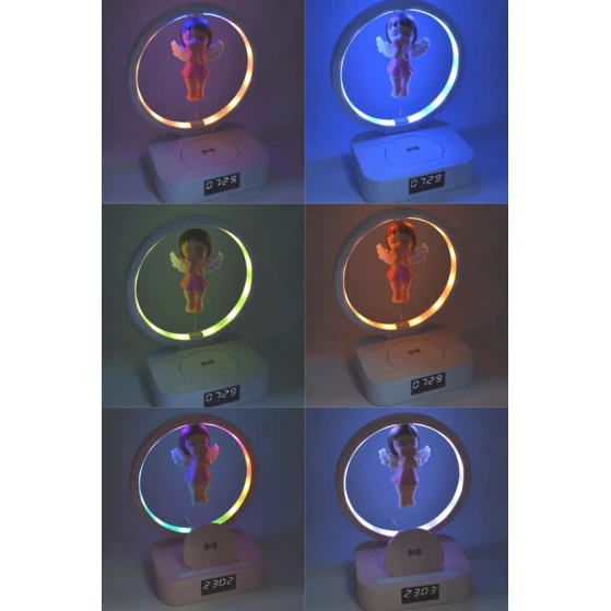 Dekorativ lampa və portativ dinamik 2-1-də Y-568, çəhrayı