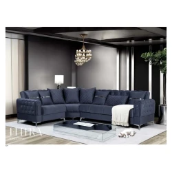 Угловой диван Stil Mebel Elitra, 300/220x80x82 см, синий Угловой диван Stil Mebel Elitra, 300/220x80x82 см, синий